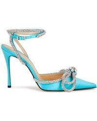 Mach & Mach - Crystal-embellished Satin Pumps - Lyst