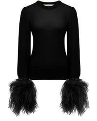 Gucci - Feather Cuff Crew Sweater - Lyst