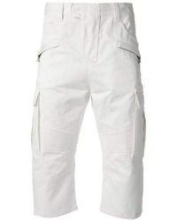 Balmain - Cotton Cargo Biker Shorts - Lyst