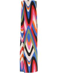 Emilio Pucci - Geometric-print Silk Gown Dress - Lyst