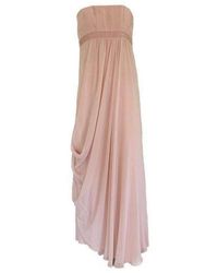 BCBGMAXAZRIA - Cascade Bare Pink Strapless Gown - Lyst