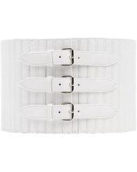 Alaïa - Ribbed Stretch Corset Belt - Lyst