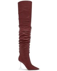 AMINA MUADDI - Olivia Leather Over-the-knee Boots - Lyst