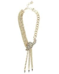 BCBGMAXAZRIA - Stone Appliqué Chain Necklace - Lyst