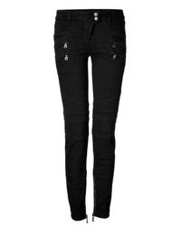 Balmain - Jeans Low Rise Black Biker Jeans - Lyst