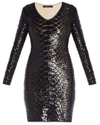 BCBGMAXAZRIA - Sabryna Long Sleeve Python Sequin Dress - Lyst