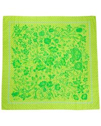 Gucci - GG Supreme Floral Print Silk Scarf - Lyst