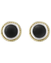 Effy - Sterling Silver And Onyx Stud Earrings - Lyst