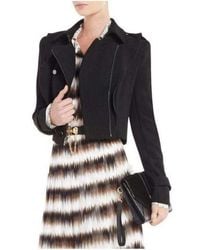 BCBGMAXAZRIA - Black Fay Ruffled Military Jacket - Lyst