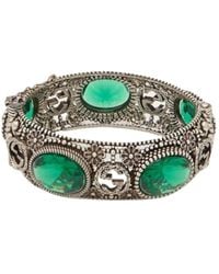 Gucci - Crystal-embellished Sterling-silver Bracelet - Lyst