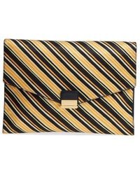 Dries Van Noten - Stripe Large Envelope Clutch - Lyst