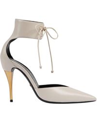 Gucci - Priscilla Glossed-leather Pumps Bi-color - Lyst