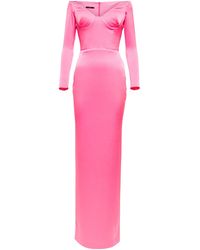 Alex Perry - Lane Satin Crepe Off Shoulder Gown - Lyst