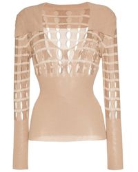 Jacquemus - V Neck Polo Cut-out Sweater - Lyst