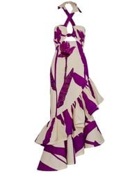 Johanna Ortiz - Careless Floral Ruffle Midi Dress - Lyst