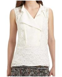 BCBGMAXAZRIA - Layne Sleeveless Lace Top - Lyst