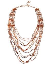 BCBGMAXAZRIA - Silver Layered Novelty Chain Necklace - Lyst