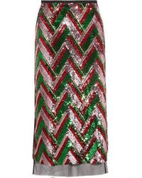 Gucci - Sequinned Tulle Midi Skirt - Lyst