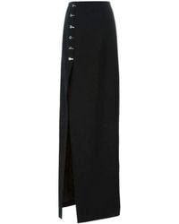 Mugler - Eyelet Detail Stretch Crepe Maxi Skirt - Lyst