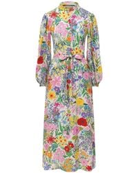 Gucci - Floral-print Silk Dress - Lyst