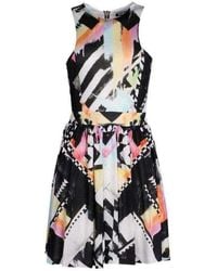Balmain - Printed Silk Jersey Mini Dress - Lyst