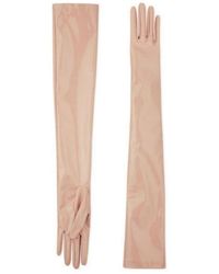 Gucci - Opera Beige Patent Leather Gloves - Lyst