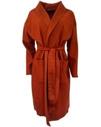 Cult Moda - Cotton Blend Belted Trench Coat - Lyst