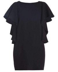 BCBGMAXAZRIA - Black Solace Ruffle Sleeve Dress - Lyst