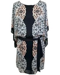BCBGMAXAZRIA - Black Combo Kimono Dress - Lyst