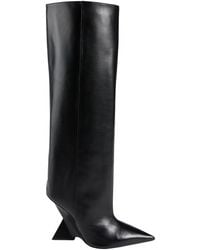 The Attico - Cheope Leather Wedge Knee-high Boots - Lyst