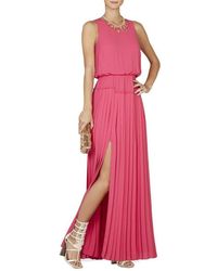 BCBGMAXAZRIA - Jenine High Split Pleated Skirt Maxi Dress - Lyst