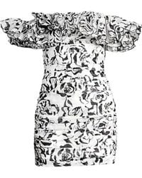 Alexandre Vauthier - Floral Cotton Off-the-shoulder Dress - Lyst