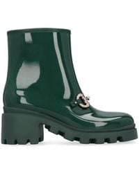 Gucci - Horsebit - Detailed Heeled Rubber Rain Boots - Lyst