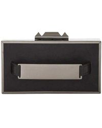 BCBGMAXAZRIA - Black Sadie Box Clutch With Side Handle - Lyst