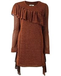 MM6 by Maison Margiela - Ruffle Trims Dress - Lyst