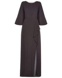 BCBGMAXAZRIA - Rayah Sequin Embroidered Draped Gown - Lyst