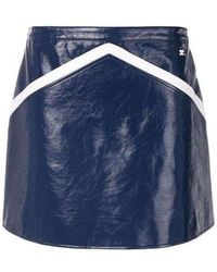 Courreges - Blue Rangers Vinyl Mini Skirt - Lyst