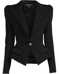 Balmain - Flap-pockets Single-breasted Blazer - Lyst