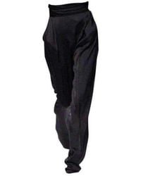 Balmain - Black High Waisted Tuxedo Pants - Lyst