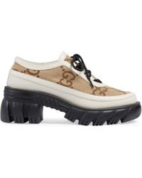 Gucci - GG Panelled Lace-up Shoes - Lyst