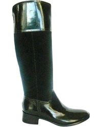 BCBGMAXAZRIA - Black Leather Knee High Lorraine Boots - Lyst