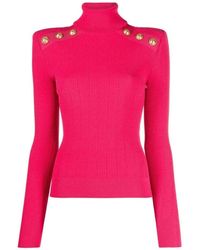Balmain - Rib-knit Turtleneck Jumper Fr 44 (us 12) - Lyst