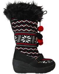 Juicy Couture - Red Black White Tall Snow Boots - Lyst
