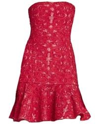 BCBGMAXAZRIA - Marina Strapless Ruffle-hem Dress - Lyst