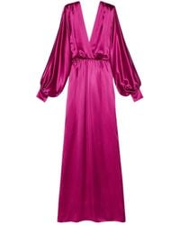 Gucci - Draped Silk-blend Satin Gown Dress - Lyst