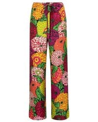Gucci - X Ken Scott Floral Silk Straight Pants - Lyst