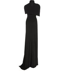 Brandon Maxwell - Cape-effect Draped Stretch Jersey Gown - Lyst