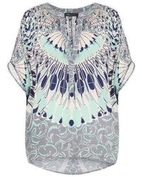 BCBGMAXAZRIA - Ayanna Oversized Printed Top - Lyst