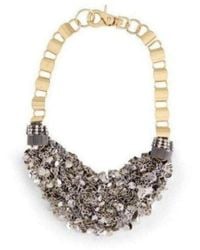 BCBGMAXAZRIA - Inspired Gold Silver Mesh Necklace - Lyst