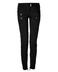 Balmain - Jeans Low Rise Black Biker Jeans - Lyst